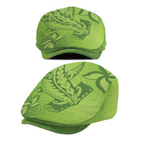 Green Gradient Polynesia Jeff Hat Hawaiian Tribal Hammerhead Shark Tattoo - Polynesian Pride