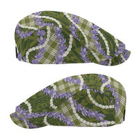 Green Hawaii Palaka Honohono Pikake Jeff Hat Hawaiian Orchid Lei Polynesian Pattern - Polynesian Pride