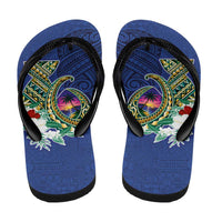 Guam Chamorro Flip Flops Tribal Latte Stone and Seal Artwork Polynesian Patterns LT03 - Polynesian Pride