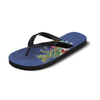 Guam Chamorro Flip Flops Tribal Latte Stone and Seal Artwork Polynesian Patterns LT03 - Polynesian Pride
