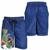 Guam Chamorro Shorts for Men Tribal Latte Stone and Seal Artwork Polynesian Patterns LT03 - Polynesian Pride