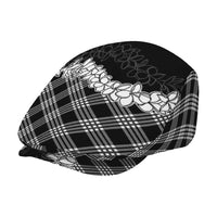 Hawaii Aloha Plumeria Lei Black Palaka Jeff Hat - Polynesian Pride