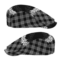 Hawaii Aloha Plumeria Lei Black Palaka Jeff Hat - Polynesian Pride