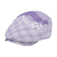 Hawaii Aloha Plumeria Lei Lavender Palaka Jeff Hat - Polynesian Pride