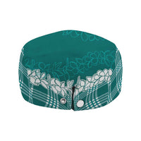 Hawaii Aloha Plumeria Lei Teal Palaka Jeff Hat - Polynesian Pride