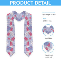 Hawaii Anthurium Tiare Pikake Lei Graduation Stole Poni Lauhala Art Pattern