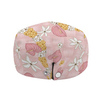 Hawaii Anthurium Tiare Pikake Lei Jeff Hat Akala Lauhala Art Pattern