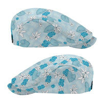 Hawaii Anthurium Tiare Pikake Lei Jeff Hat UliUli Lauhala Art Pattern