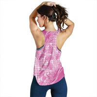 Hawaii Breadfruit Palaka Women Racerback Tank Omaomao Ulaula Maile Lei - Polynesian Pride