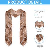 Hawaii Brown Hibiscus Pikake Lei Graduation Stole