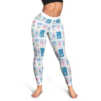 Hawaii Coastal Summer Postcard Leggings