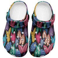 Hawaii Colorful Tropical Leaves Clogs Shoes