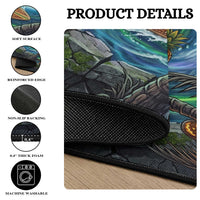Hawaii Ghost Surfing Skull 3D Illusion Halloween Round Carpet