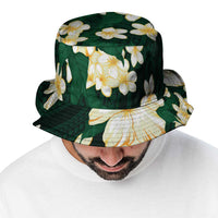 Hawaii Hibiscus Plumeria Green Bucket Hat Polynesian Pattern LT01 - Polynesian Pride