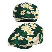 Hawaii Hibiscus Plumeria Green Jeff Hat Polynesian Pattern