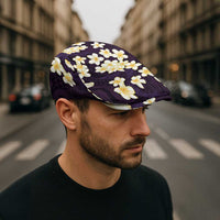 Hawaii Hibiscus Plumeria Purple Jeff Hat Polynesian Pattern LT01 - Polynesian Pride