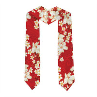 Hawaii Hibiscus Plumeria Red Graduation Stole Polynesian Pattern LT01 - Polynesian Pride
