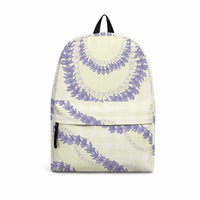 Hawaii Honohono Palaka Motifs Backpack Hawaiian Orchid Lei LT14 Cream - Polynesian Pride