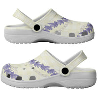 Hawaii Honohono Palaka Motifs Clogs Shoes Hawaiian Orchid Lei LT14 - Polynesian Pride