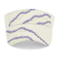 Hawaii Honohono Palaka Motifs Sun Visor Cap Hawaiian Orchid Lei LT14 - Polynesian Pride