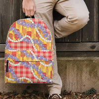 Hawaii Kahili Palaka Motifs Backpack Hawaiian Honohono Pikake Lei LT14 - Polynesian Pride