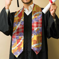 Hawaii Kahili Palaka Motifs Graduation Stole Hawaiian Honohono Pikake Lei LT14 - Polynesian Pride