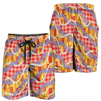 Hawaii Kahili Palaka Motifs Shorts for Men Hawaiian Honohono Pikake Lei LT14 - Polynesian Pride