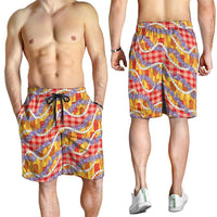 Hawaii Kahili Palaka Motifs Shorts for Men Hawaiian Honohono Pikake Lei LT14 - Polynesian Pride