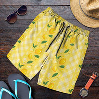 Hawaii Lemon Palaka Shorts for Men Striped Stylized