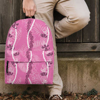 Hawaii Maile Lei Backpack With Pink Monstera Pattern LT05 - Polynesian Pride