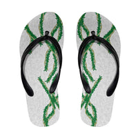 Hawaii Maile Lei Flip Flops Aloha White Color LT03 White - Polynesian Pride
