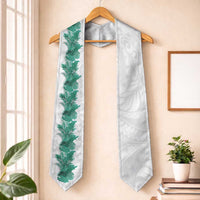 Hawaii Tropical Leaves Graduation Stole Polynesian Pattern
