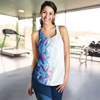 Hawaii Tropical Plant UliUli Women Racerback Tank Vibrant Polynesian Pattern