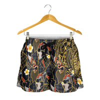 Hawaiian and Japanese Shorts for Women Polynesian Tattoo with Japanese Culture Kintsugi Style LT03 - Polynesian Pride