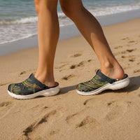 Hawaiian Kakau Art and Hisbiscus Tattoo Clogs Shoes Tribal Pattern-Reggae Style - Polynesian Pride