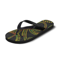 Hawaiian Kakau Art and Hisbiscus Tattoo Flip Flops Tribal Pattern-Reggae Style - Polynesian Pride