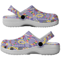 Hawaiian Leis Clogs Shoes Kakau Tattoos and Palaka Pastel Purple Color