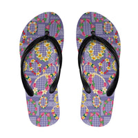 Hawaiian Leis Flip Flops Kakau Tattoos and Palaka Pastel Purple Color
