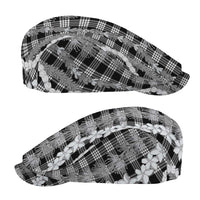 Hawaiian Ohia Lehua Lei Jeff Hat Plaid Palaka Eleele Pattern - Polynesian Pride