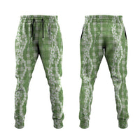 Hawaiian Ohia Lehua Lei Jogger Pants Plaid Palaka Omaomao Pattern - Polynesian Pride
