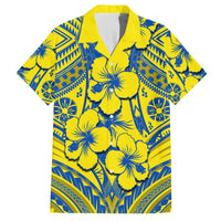 Polynesian Hibiscus Matching Hawaiian Shirt and Dress Fiji Patterns Yellow LT6 - Polynesian Pride