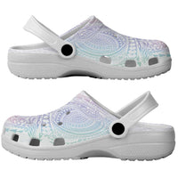 Hawaiian Tribal Tattoo and Plumeria Clogs Shoes Polynesian Pattern Sweet