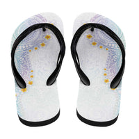 Hawaiian Tribal Tattoo and Plumeria Flip Flops Polynesian Pattern Sweet