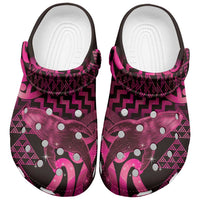 Humpback Whale Matariki New Zealand Clogs Shoes NZ Maori Paikea Poutama Luxury Pink