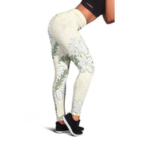 Ia Orana Tahiti Tiare Leggings Lemon Yellow Lei - Polynesian Pride