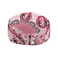 Japanese Daruma Doll Palaka Jeff Hat Cherry Blossoms With Shell Lei LT14 - Polynesian Pride