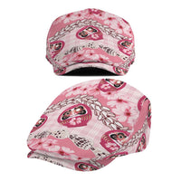 Japanese Daruma Doll Palaka Jeff Hat Cherry Blossoms With Shell Lei LT14 - Polynesian Pride