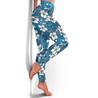 Karakarawa Bula Fiji Leggings Fijian Tapa Seamless Hibiscus - Polynesian Pride