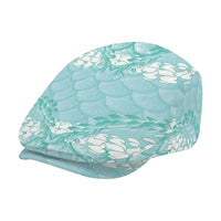 Light Turquoise Mermaid Puakenikeni Maile Lei Jeff Hat