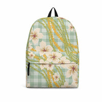 Liko Kukui Hawai'i Palaka Plumeria Backpack Puakenikeni and Maile Lei
